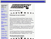 Tablet Screenshot of performanceprivatetraining.com